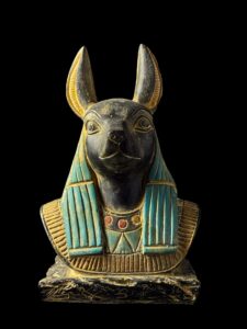 Egyptian God Anubis Bust: Altar Statue - Image 2