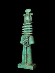 Egyptian Djed pillar of God Osiris with Goddess Hathor - Image 2