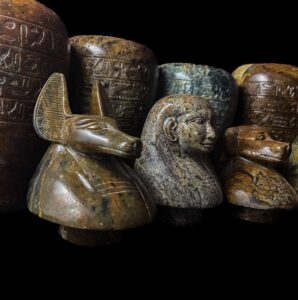 Ancient Egyptian Canopic Jar Figurines: Sons of Horus Replica - Image 2