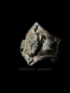 Vintage Bronze Goddess Sekhmet Bracelet - Image 2