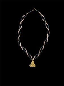 Egyptian Lotus Flower Necklace: Beaded Charm, Made in Egypt - Image 2