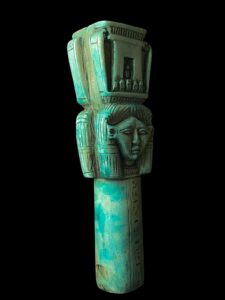 double statues Handmade Goddess Hathor Statuette , Statue for the Egyptian Goddess Venus - Image 2