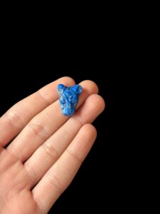 Hand-Carved lapis lazuli Sekhmet Pectoral Necklace , Goddess Sekhmet amulet - Image 2