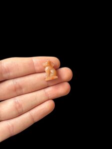 agate stone Bastet Cat Amulet, Egyptian Goddess Pendant - Image 2