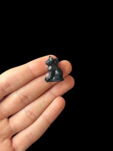 Basalt Bastet Cat Amulet, Egyptian Goddess Pendant - Image 2