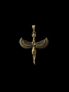 Rare Goddess Isis Pendant, Divine Isis Amulet, For Inner Strength and Wisdom, Ideal Gift for Spiritual Seekers, Made in Egypt, Hathor crown - Image 2