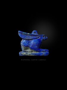Lapis Lazuli Goddess Unut Amulet: Egyptian Rabbit Statue - Image 2