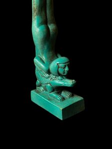 Porcelain Egyptian God Sobek Statue: Crocodile God of the Nile - Image 2