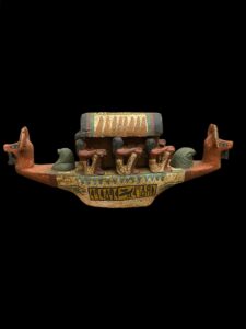 Egyptian Museum Ship Statue: Royal Memorial Procession Replica - Image 2