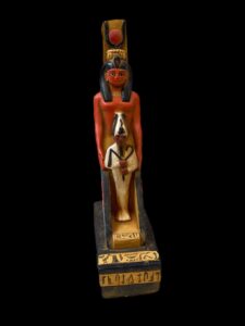 Vintage Goddess Isis statue, unique Isis goddess Statue. Statuette representing Isis and Osiris - Egypt Museum - Image 2