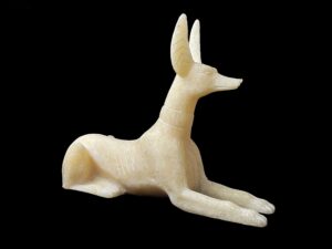 Alabaster Statue: Egyptian God Anubis, Jackal of Afterlife - Image 2