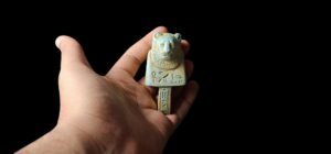 Hand-Carved Sekhmet Stone Amulet: Egyptian Goddess Pendant - Image 2