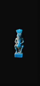 Hand-Carved Porcelain God Bes Statue: Egyptian Home Decor - Image 2