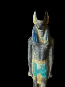 Handmade Anubis Statue - Egyptian God of the Dead - Black Basalt stone - Image 2