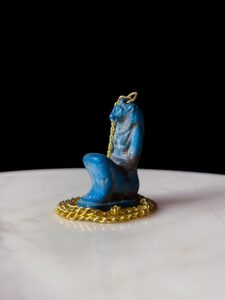 Hand-Carved Porcelain Sekhmet Pectoral Necklace - Image 2