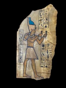 Ancient Egyptian King Wall Relief: Handcrafted Temple Art - Image 2