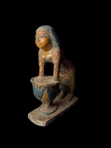 Woman making beer statue from Old kingdom, 5th Dynasty. - Image 2
