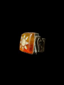 Bronze Sun Ring: Egyptian Eye of Horus, Good Luck Amulet - Image 2