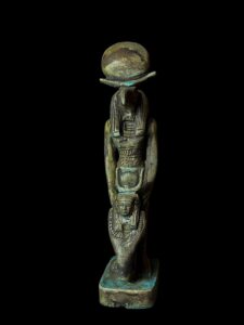God Thoth with Goddess Hathor statue - Image 2