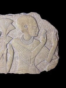 Egyptian Limestone Wall Relief: Vintage Tomb Replica Decor - Image 2