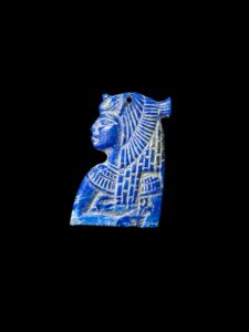 Lapis Lazuli Egyptian Cleopatra Amulet Pendant Necklace - Image 2
