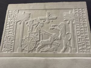 Handmade Darius Seal Stone Relief: Ahura Mazda, Royal Chariot - Image 2