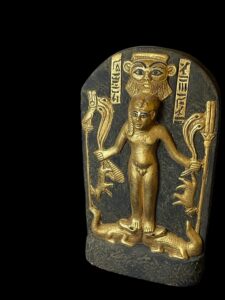 Egyptian Horus Stele Cippus: God Bes Protection Amulet - Image 2