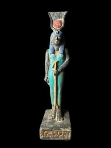 Handmade Goddess Hathor Statuette: Egyptian Spirituality Decor - Image 2