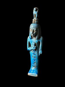 Handcarved Flamestone Egyptian Queen Statue: Rare Ancient Model - Image 2