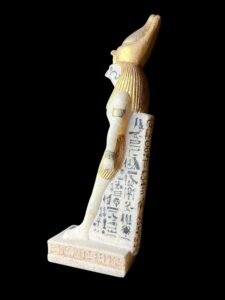 Alabaster Egyptian God Horus Statue: Falcon God of Sky - Image 2