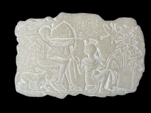 Alabaster Egyptian Mythology Relief: Ancient Home Decor - Image 2