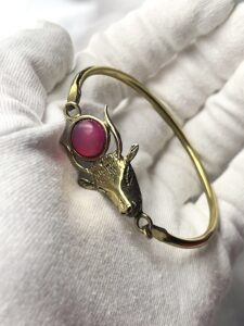 Handcrafted Goddess Hathor Bracelet: Egyptian History Lover Gift - Image 2