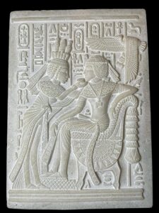 Alabaster Egyptian Art Relief: Ancient Mythology Home Decor - Image 2