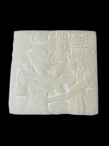 Alabaster Ancient Egyptian Art Relief: Mythology Home Decor - Image 2