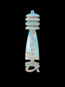 Egyptian Eye of Horus Amulet: Djed Pillar Pendant - Image 2