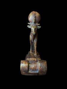 Goddess Hathor Cow Statue: Vintage Egyptian Stone - Image 2