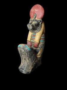 Egyptian Goddess Sekhmet Statue: Colorful Statuette - Image 2