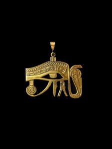Brass Eye of Horus Pendant: Ancient Egyptian Amulet Necklace - Image 2