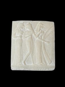 Ancient Egyptian musician scene in Egypt , Egyptian decor relief - Image 2