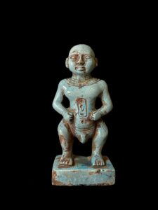 Ancient Egyptian dwarf statue made of Flamestone - Image 2