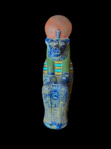 Egyptian Goddess Sekhmet Statue: Colorful Statuette Made in Egypt - Image 2