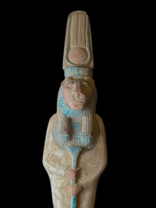 Egyptian Goddess Sekhmet Statue: Colorful Statuette Made in Egypt - Image 2
