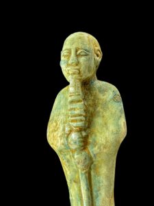 Handcrafted Rose & Black Granite Egyptian God Ptah Statue - Image 2