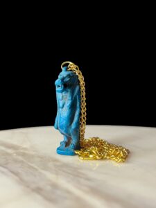 Handmade Egyptian Taweret Amulet: Hippo Goddess Artifact - Image 2