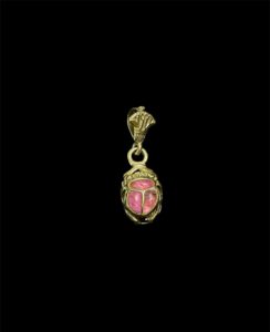 Egyptian Scarab pendant necklace, The decorative Good luck scarab in Ancient Egypt. - Image 2