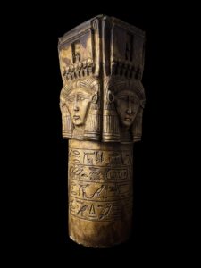Egyptian Goddess Hathor Column Replica - Dendera Temple Art - Image 2