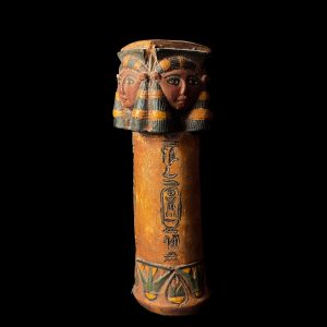 Goddess Hathor Candle Holder: Egyptian Stone Candleholder - Image 2