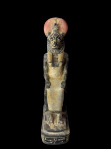 Egyptian Goddess Sekhmet Statue: Colorful Statuette - Image 2
