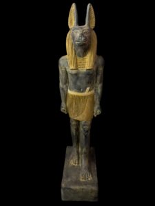 Basalt Stone Egyptian God Anubis Statue - Image 2