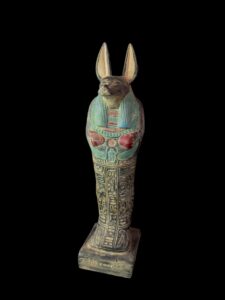 Handcrafted Egyptian Anubis statue for home decor , Stone Anubis figurine inspired by ancient Egypt - Image 2